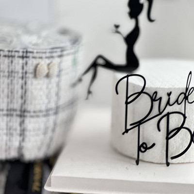 Ins New Bride To Be Cake Topper Topper acrilic pentru tort de nunta pentru nunta logodita, petrecere, desert, coacere, decoratiuni pentru tort