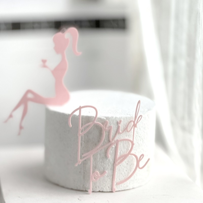 Ins New Bride To Be Cake Topper Topper acrilic pentru tort de nunta pentru nunta logodita, petrecere, desert, coacere, decoratiuni pentru tort