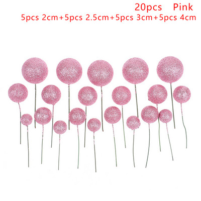 20 vnt mišraus dydžio auksinio rutulinio torto užpilas namuose Gimtadienio vakarėlio vestuvių keksiukų keptuvė tortui papuošti