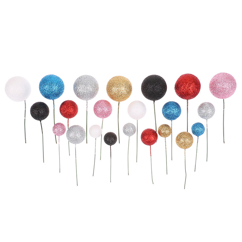 20 vnt mišraus dydžio auksinio rutulinio torto užpilas namuose Gimtadienio vakarėlio vestuvių keksiukų keptuvė tortui papuošti