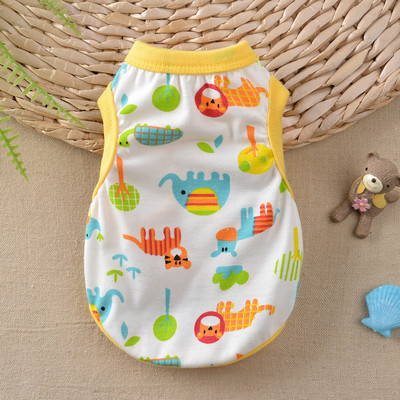 Кучешки дрехи с печат Без ръкави за малки и средни кучета Картонена шарка Камуфлажна риза за кучета Жилетка Прекрасни аксесоари за кученца Бишон