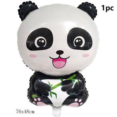 6db/tétel cuki baba állat panda alufólia lufi 32 colos számú gyerek első születésnapi évfordulós party dekorációs labda