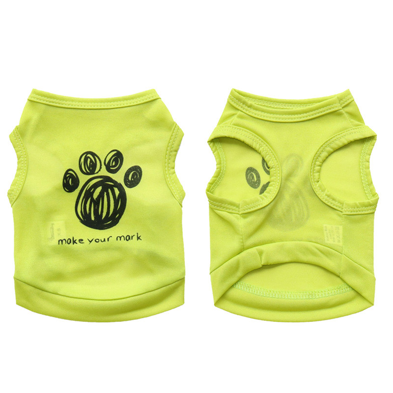 Дишаща кучешка жилетка Сладка ангелска шарка Тениска без ръкави Летни кучешки ежедневни дрехи Цветни кучета Жилетка Облекло за домашни любимци Дрехи