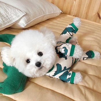 2023 Dog Green Dinosaur Bear Rabbit Clothing Летен тънък кучешки потник Четири крака Дишащ пуловер Меко облекло за домашни любимци Продукти за кучета