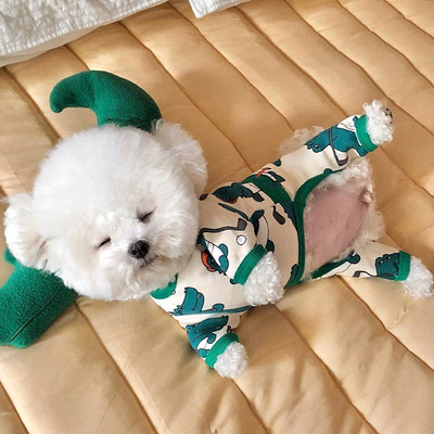 2023 Dog Green Dinosaur Bear Rabbit Clothing Летен тънък кучешки потник Четири крака Дишащ пуловер Меко облекло за домашни любимци Продукти за кучета