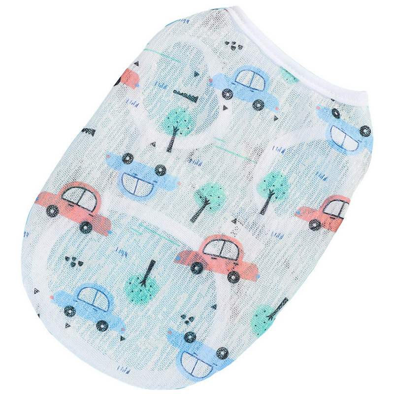 Suns Vasaras Apģērbi Suņi Plāna Veste Jauka multfilma Apdrukāta Pludmales Apģērbs Kaķu T-krekls Saules aizsardzības Apģērbs Mazam Lielam Kaķa Sunim