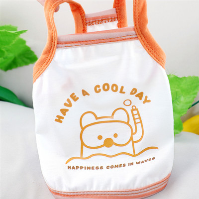 Mājdzīvnieku Cool Suspender Vasaras Suņu Apģērbs Plānāks Par Lāci Style Veste Pūdelis Džemperis Kucēns Mīksts Divkājains Apģērbs