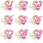 5gab 32 collu digitālo konfekšu virtulis rozā punktveida folijas balonu komplekts vasaras bērnu rotaļlietu saldējuma zvaigznei ar hēlija balonu dzimšanas dienas ballītes noformējums