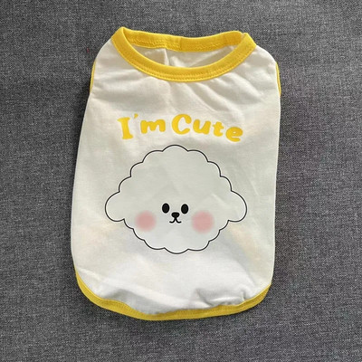 Vasaras mājdzīvnieku veste Jauki dzīvnieki mājdzīvnieku suņu apģērbi T-krekls Lācis Apģērbs Kokvilnas suņi Mājdzīvnieku vestes Čivavas Meitene Mopsis Mājdzīvnieku Veste York Teddy
