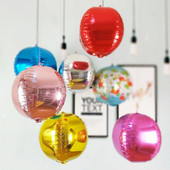 1 gab. 22 collu 4D liela, melna zelta rozā rozā zelta apaļa hēlija balons kāzu dzimšanas dienas ballīte, kas dekorē bērnu dušas rotaļlietu hēlija bumbiņu