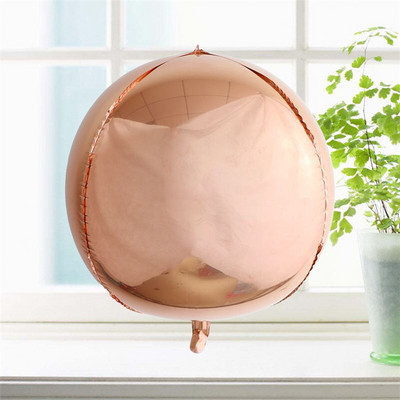 1 gab. 22 collu 4D liela, melna zelta rozā rozā zelta apaļa hēlija balons kāzu dzimšanas dienas ballīte, kas dekorē bērnu dušas rotaļlietu hēlija bumbiņu