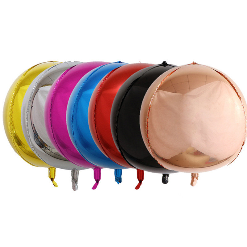 1 gab. 22 collu 4D liela, melna zelta rozā rozā zelta apaļa hēlija balons kāzu dzimšanas dienas ballīte, kas dekorē bērnu dušas rotaļlietu hēlija bumbiņu