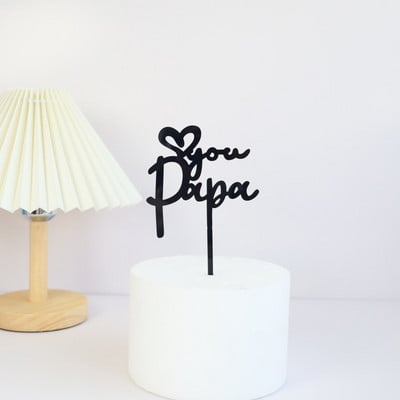 2023 Noul Topper pentru Tort de Ziua Tatălui, Bere Neagră, Super Tată, Toppers pentru Tort Acrilic, Cadou pentru Ziua Tatălui, Decorare pentru Desert