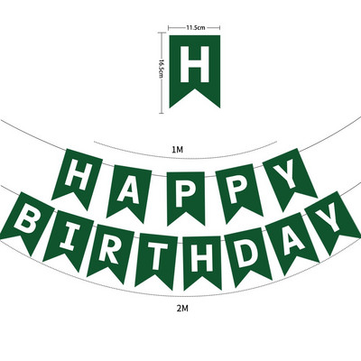 Gimtadienio tortas Vėliavos viršus Kepimo dekoravimo įrankiai Medinis popierius Linksmo gimtadienio vakarėlio dekoro dalykėliai Reklamjuostė