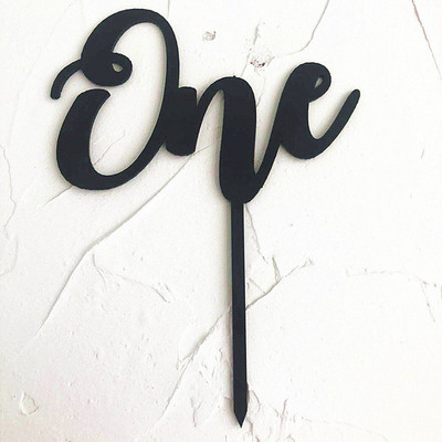 Jauni koka uzlikas One Baby Happy Birthday Cake toppers Love One Jaundzimušā dzimšanas dienas kūkas pildījums mazuļa dzimšanas dienas svinību kūkas dekorēšanai