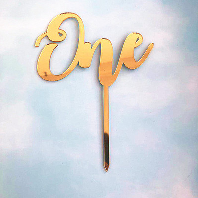 Jauni koka uzlikas One Baby Happy Birthday Cake toppers Love One Jaundzimušā dzimšanas dienas kūkas pildījums mazuļa dzimšanas dienas svinību kūkas dekorēšanai