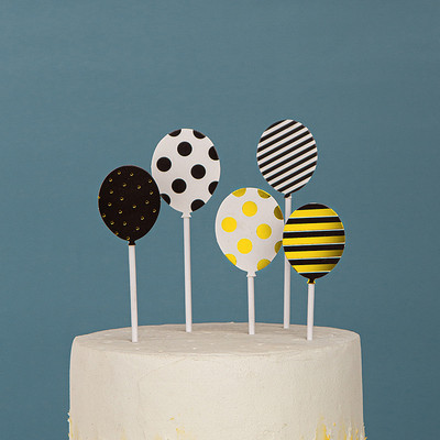 1PS Kūdikių maudymosi kepimas TortasTopper Vakarėlio vėliava Gimtadienio kepuraitė Reklamjuostė Žvaigždė Meilės baliono ženklas Vestuvėms Linksmo vakarėlio torto dekoravimo reikmenys