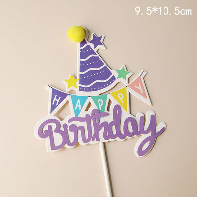 1PS Kūdikių maudymosi kepimas TortasTopper Vakarėlio vėliava Gimtadienio kepuraitė Reklamjuostė Žvaigždė Meilės baliono ženklas Vestuvėms Linksmo vakarėlio torto dekoravimo reikmenys