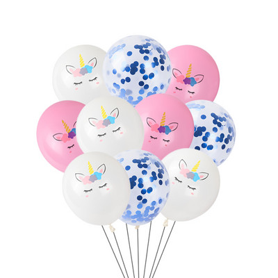 10 vnt/stal. 12 colių vienaragio konfeti latekso helio balionas vienaragio vakarėlio gimtadienio vakarėlio dekoravimas kūdikių dušo žaisliniai balionai