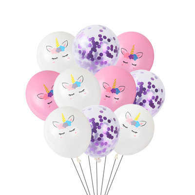 10 vnt/stal. 12 colių vienaragio konfeti latekso helio balionas vienaragio vakarėlio gimtadienio vakarėlio dekoravimas kūdikių dušo žaisliniai balionai