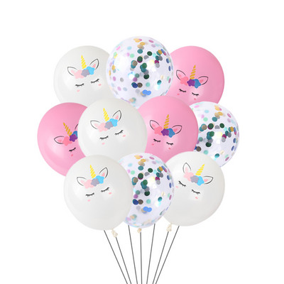 10 vnt/stal. 12 colių vienaragio konfeti latekso helio balionas vienaragio vakarėlio gimtadienio vakarėlio dekoravimas kūdikių dušo žaisliniai balionai