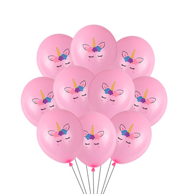 10 vnt/stal. 12 colių vienaragio konfeti latekso helio balionas vienaragio vakarėlio gimtadienio vakarėlio dekoravimas kūdikių dušo žaisliniai balionai