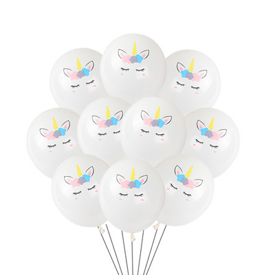 10 vnt/stal. 12 colių vienaragio konfeti latekso helio balionas vienaragio vakarėlio gimtadienio vakarėlio dekoravimas kūdikių dušo žaisliniai balionai