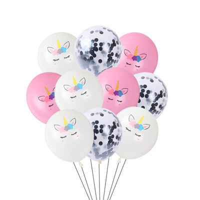 10 vnt/stal. 12 colių vienaragio konfeti latekso helio balionas vienaragio vakarėlio gimtadienio vakarėlio dekoravimas kūdikių dušo žaisliniai balionai