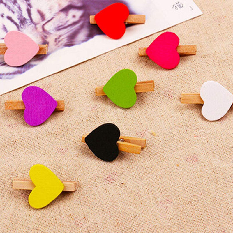 10/20 τμχ Ξύλινα κλιπ καρδιάς Μίνι χρωματιστά μανταλάκια για χειροτεχνία Κρεμαστά κλιπ φωτογραφιών Μικρές καρφίτσες χειροτεχνίας για διακόσμηση πάρτι χειροτεχνίας DIY
