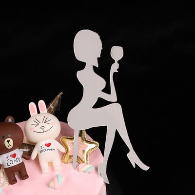 Raudoni aukštakulniai ponios su gimtadieniu akriliniai tortų papuošimai mergaičių vestuvinių tortų apmušalai 16 18 21 gimtadienio tortų papuošimai