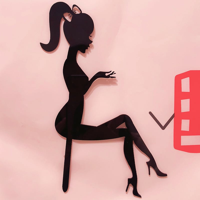 Raudoni aukštakulniai ponios su gimtadieniu akriliniai tortų papuošimai mergaičių vestuvinių tortų apmušalai 16 18 21 gimtadienio tortų papuošimai