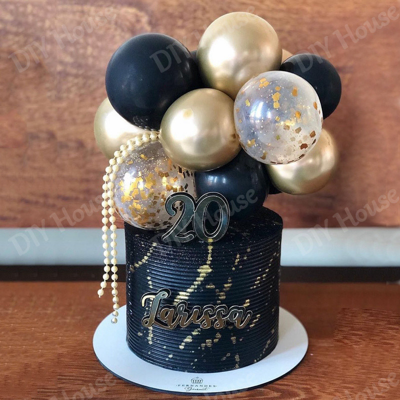 10db 5 hüvelykes fém léggömb torta tetején felhő alakú konfetti léggömbök születésnapi babazuhany esküvői parti dekorációhoz otthoni kellékek