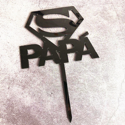 Naujas laimingos tėvo dienos torto viršelis, akrilinis auksas, super geriausias tėčio pyragas, skirtas tėvo dienos tėčio gimtadienio vakarėliui papuošti