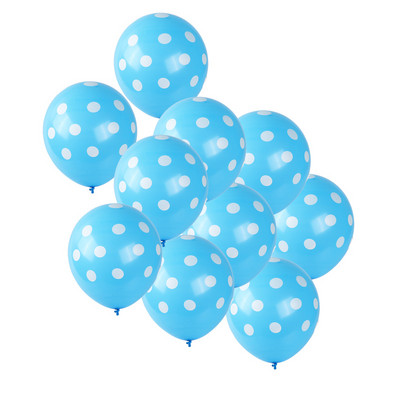 10 db 12 hüvelykes pontozott latex lufi fekete-fehér baba születésnapi parti dekoráció esküvői baba zuhany kellékek többszínű gyerekjátékok