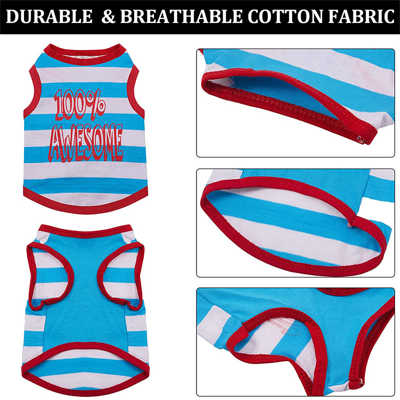 Kutyaruhák Nyári kisállat póló Menő kölyök ingek Kutya mellény Puha, légáteresztő kutya pulóver kis közepes kutyáknak macskáknak chihuahua