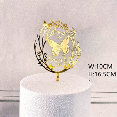 Topper pentru tort cu unicorn cu animale, la mulți ani, cu girafă colorată, pentru cupcake acrilic, pentru decorațiuni pentru tort de petrecere cu unicorn