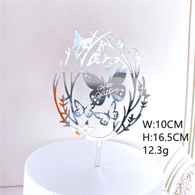 Topper pentru tort cu unicorn cu animale, la mulți ani, cu girafă colorată, pentru cupcake acrilic, pentru decorațiuni pentru tort de petrecere cu unicorn