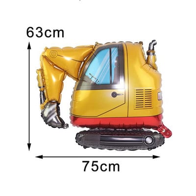Mini Decorare petrecere de constructii Petrecere La multi ani Camion de constructii Excavator Baieti Jucarii Baricade Cake Toppers Decoratiuni