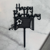 Acrilic Băiat Fotbal Sport Temă La Mulți Ani Tort Topper Desene Animat Copii Fotbal Decorare Tort Aniversare Rechizite pentru petreceri