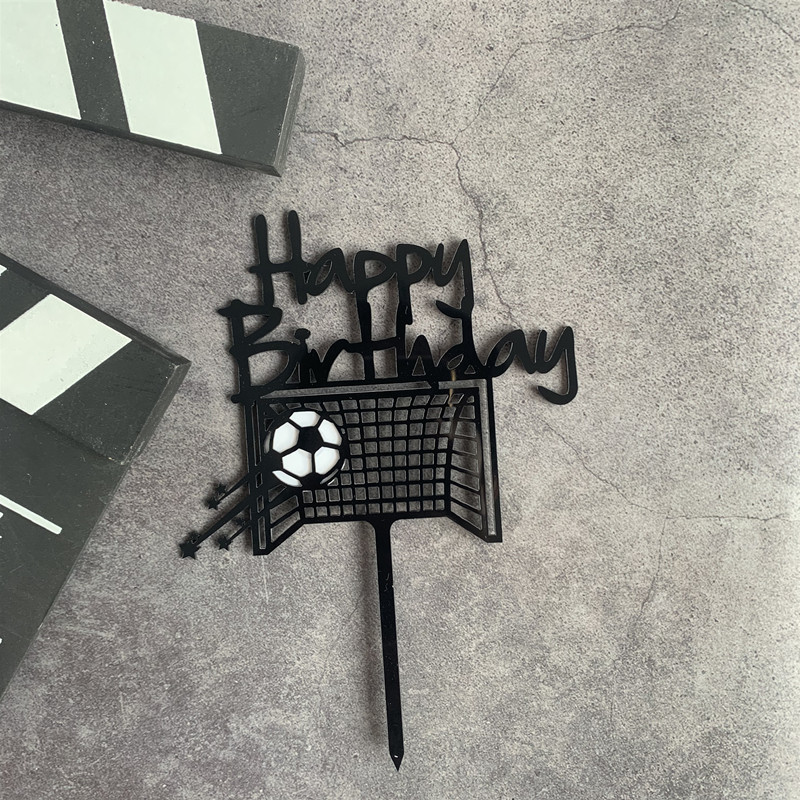 Acrilic Băiat Fotbal Sport Temă La Mulți Ani Tort Topper Desene Animat Copii Fotbal Decorare Tort Aniversare Rechizite pentru petreceri