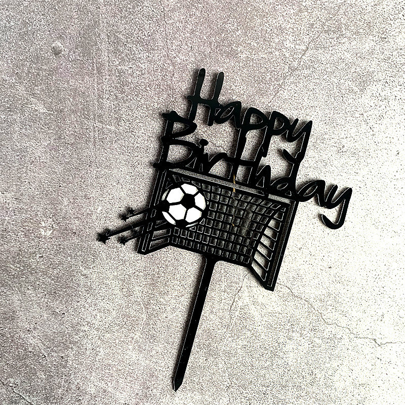 Acrilic Băiat Fotbal Sport Temă La Mulți Ani Tort Topper Desene Animat Copii Fotbal Decorare Tort Aniversare Rechizite pentru petreceri