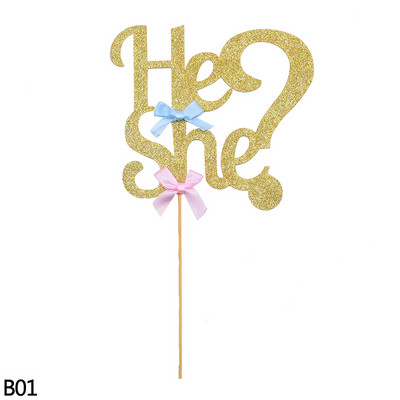 1gab/2gab zelta sudraba mirdzoši kūkas virsmateriāli Dzimums, kas atklāj mazuļu meitenes puiša dzimšanas dienas unikālo kūkas virskārtas dekorēšanas materiālu 75