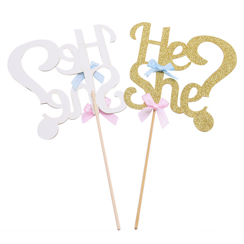 1gab/2gab zelta sudraba mirdzoši kūkas virsmateriāli Dzimums, kas atklāj mazuļu meitenes puiša dzimšanas dienas unikālo kūkas virskārtas dekorēšanas materiālu 75