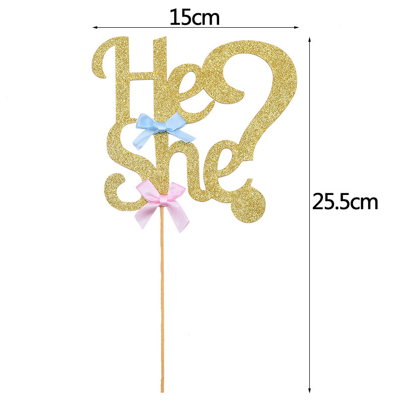 1gab/2gab zelta sudraba mirdzoši kūkas virsmateriāli Dzimums, kas atklāj mazuļu meitenes puiša dzimšanas dienas unikālo kūkas virskārtas dekorēšanas materiālu 75