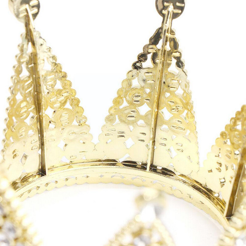 Mini kroonprintsessi topper kristallpärli tiaara lastele juuksekaunistused pulmadeks sünnipäevapeoks Tordi kaunistamiseks Q1n0