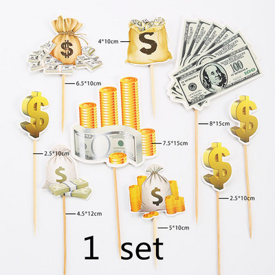 ins Dollár Boldog születésnapot tortafeltét arany akril születésnapi tortafeltét gyerekeknek party ajándék desszert dekoráció baba zuhany