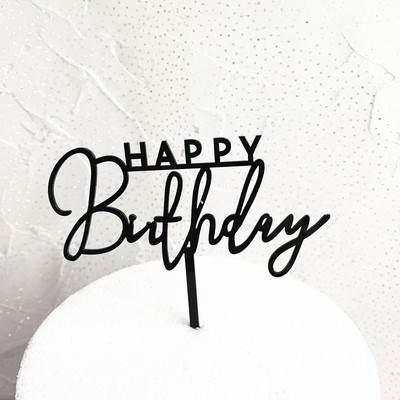 ins Dollár Boldog születésnapot tortafeltét arany akril születésnapi tortafeltét gyerekeknek party ajándék desszert dekoráció baba zuhany