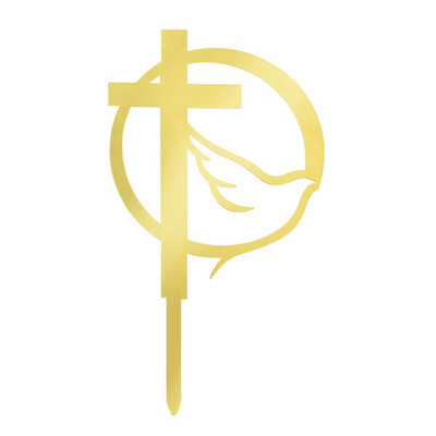 Kristības Pirmās Komūnijas kūkas dekorēšana Miera lapas Balodis Kūkas Topper Kristības Akrils Sarīkojumu piederumi Kūkas dekorēšanas rīki