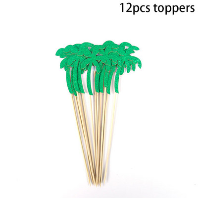 Nyári Születésnapi Party Tortafeltétek Cupcake Decor Flamingo Ananász Aloha Tortadíszítő Kellékek Trópusi Hawaii Partyhoz