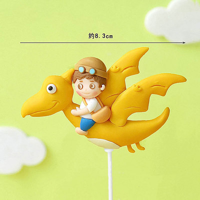 Dinoszaurusz születésnapi tortadísz Rajzfilm Dinoszaurusz Pteroszaurusz tortafeltét fiúk Boldog dzsungel szafari Dino születésnapi parti dekoráció